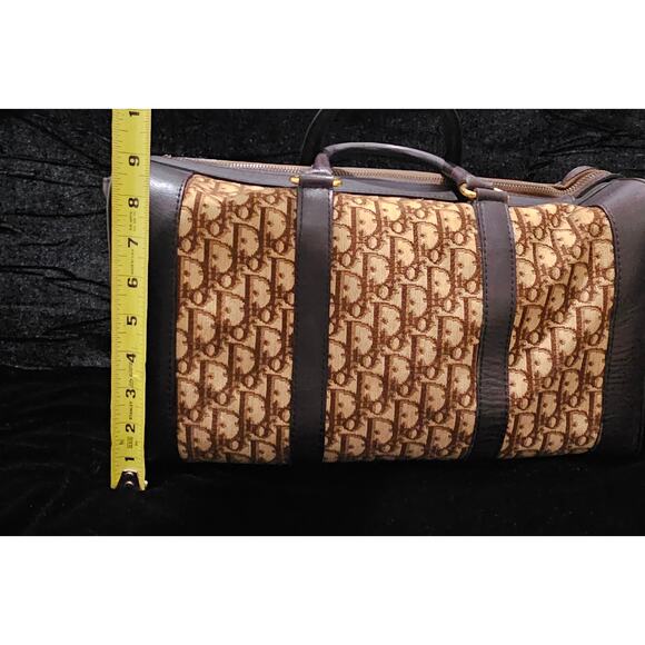 CHRISTIAN DIOR 1960s RARE Early Oblique Monogram Box Travel Bag - Picture 5 of 16